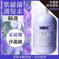 【時尚髮品】雅登紫羅蘭瞬護髮乳4500ml家庭號 贈恐龍夾 沙龍級護髮, 1個