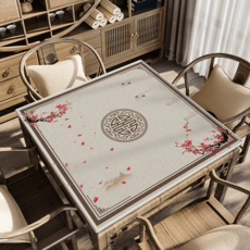 마작매트 보드게임매트 마작판 보드게임판 게임카페트 놀이판 테이블보 미끄럼방지 소음방지 휴대용, 60×60cm, 옵션12, 1개