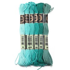 폴리에스터 크로스 자수실 바느질 공예 천, 12. Green06
