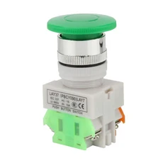 5pcs LAY37 11M 버섯 헤드 푸시 스위치 CNC 선반 산업 장비에 대한 자동 잠금 재설정, 01 Self lock, 01 1pcs, 01 Green