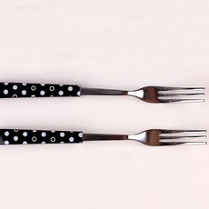 블랙 티포크 2P 주방용품 식기 주전자 칼 주걱 조리 도구 테이블 웨어 커트 러리 실리콘, 본상품