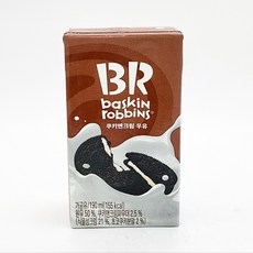 베스킨라빈스 우유 쿠키앤크림, 190ml, 6개