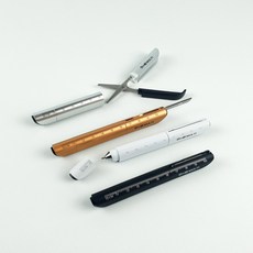 꾸밈 4in1 멀티 펜 가위 (골드.실버.블랙.화이트), 블랙