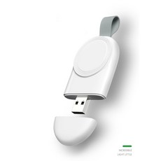 Apple Watch 蘋果手錶充電器 輕巧便攜 Series 1-8 SE 適用, 1個, USB,白
