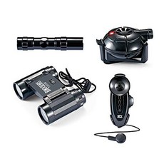 Sunny Days Entertainment 감시 키트 - 아동용 스파이 장난감 | 스파이를 위한 전자 모션 센서 장치 | 마이크가 있는 쌍안경 및 밝은 손전등 - Maxx 액