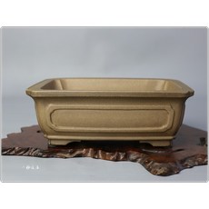 【小樹安每】中國盆缽-宜興烏泥外緣額面長方鉢 18cm, 1個