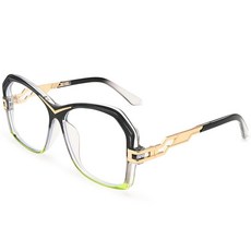 Dollger 여성용 오버사이즈 선글라스 UV400 보호 패션 레트로 골드 악센트 여성용 대형 프레임 선글라스 그린 옐로우. 미디엄