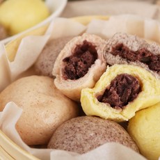 임꺽정푸드 국산 팥 찐빵 산골잡곡쌀찐빵 15개입x2봉, 750g