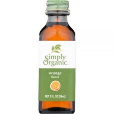 Simply Organic 오렌지 맛 유기농 인증 | 59.1ml(2액량 온스) (6개 팩), Simply Organic 오렌지 맛, 유기농 인증 |