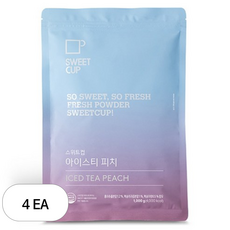 스위트컵 아이스티 피치 파우더, 4개, 1kg, 1개입