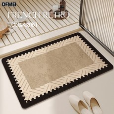 DFMEI 浴室地墊軟硅藻泥家用廁所洗漱臺防滑墊加厚地毯速幹衛生間腳墊子, 40*60cm【吸水防滑 腳過無痕】