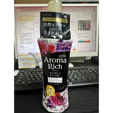 LION獅王 Aroma Rich 衣物香氛柔軟精 480ml 日本進口 衣物清潔劑, 1個