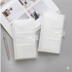 투명 포켓 명함북 대용량 명함첩 명함 보관함 명함정리함 휴대용명함첩 투명카드홀더