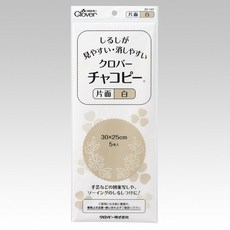 퀼트패키지 크로바 부자재 수용성 차코 페이퍼 원단용 먹지 단면, 흰색, 1개