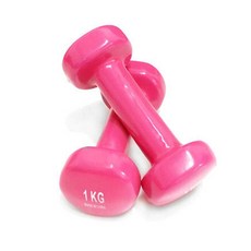 PVC 미용 아령 2kg (1 kg X2) 핑크 덤벨 근력 운동최저가아이얌마켓, 상세페이지 참조, 상세페이지 참조