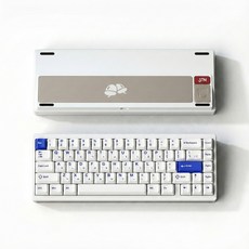 Nut65 풀알루미늄 볼캐치 마그네틱 커넥터 유무선 3모드 기계식키보드, 영문각인, 화이트