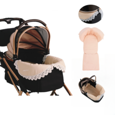 MILA&LOUIS 2025년 업그레이드 강아지 유모차 멀티 일체형 가드 쿠션, 1세트, 피부색