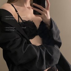 蝴蝶少女聚攏蕾絲內衣套裝 - 無鋼圈性感胸罩