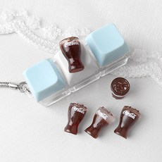 비즈아이 [6422-18]아크릴 키캡파츠 탑꾸재료 얼음콜라 10x16mm 1개