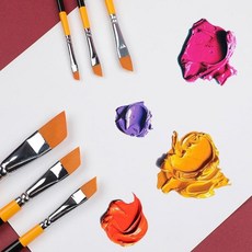 납작 수채화 붓세트 6종 세트 미술용 붓 납작붓세트khe9+4tBP