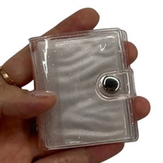 투명 속지 수납 미니 스티커북 키링 16칸