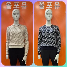 <뉴코아창원점>올포유80%세일 프린트가예뻐~여성 전체 자가드 라운드 스웨터 AWSRN9481FW102915