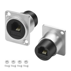 XMSJSIY D- RJ11 패널 거치대 걸이 걸게 폰 커넥터 CAT3 패스 스루 어댑터 암-암 전화선 소켓 모듈 휴대폰 스마트폰 모뎀용 - 2개