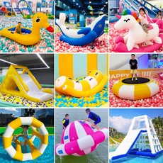 풍선 놀이기구 실내 펜션 풀빌라 키즈카페 놀이공원 장비 어린이용 트램펄린, 30 6인승 바나나 보트