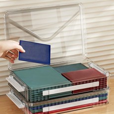 서류 정리함 보관함 파일 문서 종이 보관상자 화일 투명 아크릴, 화이트