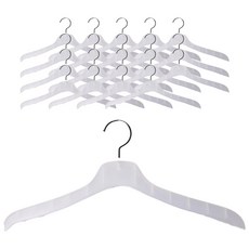男士襯衫衣架 L3, 半透明 + 白色, 20個