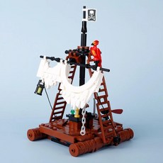 도시 스트리트 뷰 드래곤 보트 빌딩 블록 중세 선박 크리스마스 할로윈 친구 벽돌 선물, 색상: 2. B2-71, 1개