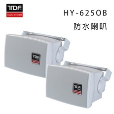 TDF HY-625OB 吊掛式防水喇叭，適用於商業空間與卡拉OK，提供卓越音質與耐用性, 白色