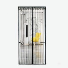 창문 분리형 현관 모기장 미세망 90x210cm 블랙 37788ea 1(EA)