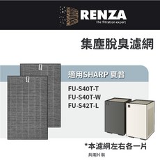 適用SHARP FU-S40T-T FU-S40T-W FU-S42T-L 迷你方Purefit空氣清淨機HEPA活性碳