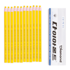 보성 다이아몬드 색연필 종이말이 12입 노랑, 1개