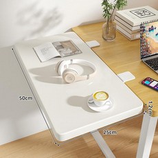 테이블 연장판 접이식 선반 데스크탑 팔걸이 책상 확장, 1개, 화이트+화이트 50x25