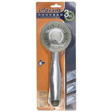 Advans 雙手萬能 防摔絲雨蓮蓬頭 3段, 銀色, 1個