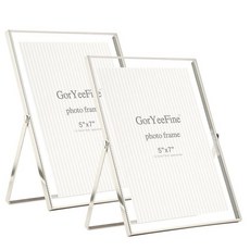 프리미엄 실버 25.4x30.5cm(10x12인치) 플로팅 프레임 2팩 사진 사이즈(21.6x27.9cm(8.5x11인치) 20.3x25.4cm(8x10인치) 아름다운 금속, 6x8''For 5x7''2PK