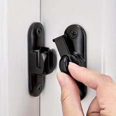 헛간 도어 잠금 장치 90/180 도 도어 잠금 장치 플립 도어 하드웨어 아연 합금 직각 도어 래치 도어 안전 슬라이딩 도어 래치 캐비닛 욕실 (1 세트), 1세트, 블랙