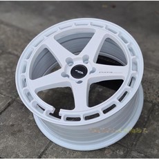 土城輪胎王 DATA SF01 18吋旋壓鋁圈 5/100 5/108 5/112 5/114.3 五爪 洞洞圈, 1個, 白色