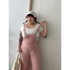 LULUS PLUS 中大尺碼 草莓牛奶吊帶長褲 M-XL 粉 A04250027