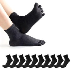 호밍사이 남성 발가락양말 땀흡수 속건 흡습 순면 발가락 중목 양말 통기성 양말 10켤레