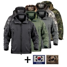 소프트쉘 자켓 방수 방풍 경호복 특수부대 전술복 군인 밀리터리 태극기 패치 증정