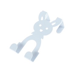 GUANYAO 두 개의 후크/세트 만화 주방 교수형 홀더 랙 가제트 행거 휴머노이드 도어 백, 02 WHITE, 01 M