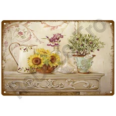 예쁜정원 꽃 빈티지 플라크 플레이트 장식, 07 ZZTH 31215, 01 20x30cm