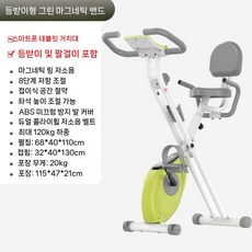 실내 좌식 자전거 가정용 유산소 하체 운동기구 헬스 사이클, 녹색 등받이 마그네트론, 366