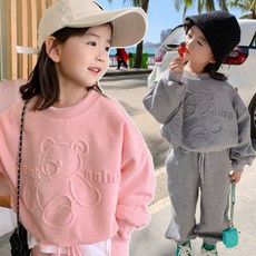 [앙디] F상하복 골덴베어 (FE019)_(맨투맨티+츄리닝바지)세트 아동복 여아남아