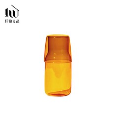 好物良品 550ml 彩色耐熱高硼玻璃水壺杯組 - 玻璃水杯 冷水壺杯組 耐高溫, 1個, 琥珀色