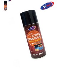 스티커 끈끈이제거 테이프자국제거 자국 나바켐 제거제 스티커크리너 SSR-450 접착제크리너 잔사제거 스티커자국제거 타르제거제 송진제거 리빙굿 220ml 스티커제거제 브이텍 타르제거 200ml, 1개