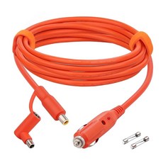 KSK 담배 라이터 플러그가 있는 200.7cm(79인치) 자동차 충전 케이블 DC8020 듀얼 플러그 어댑터가 DC7909 Jackery/BLUETTI/Anker/Goal, KSK 담배 라이터 플러그가 있는 200.7cm(79인